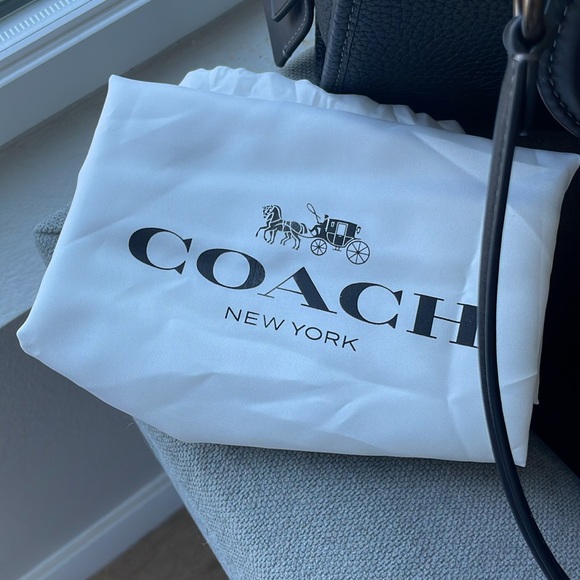 Coach Rogue 20 purse bag Black Pewter pebbled leather Basically New! 🏷️🖤 - Picture 12 of 15